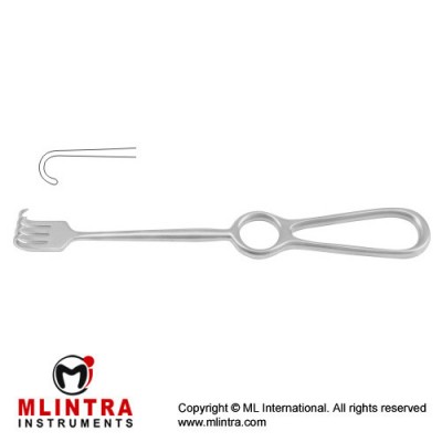 Kocher Retractor 1 Blunt Prong Stainless Steel, 22 cm - 8 3/4"